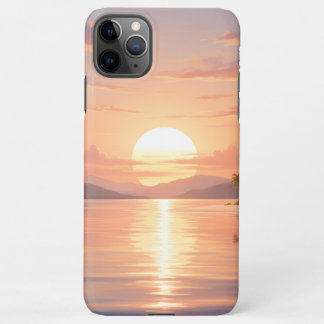 Smartphone case with sunset illustration iPhone 11Pro max hoesje