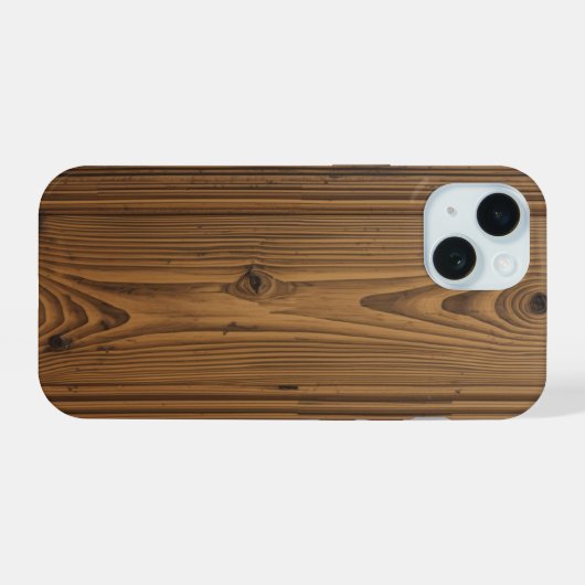 Smartphone case with wooden texture iPhone 15 case (Achterkant horizontaal)