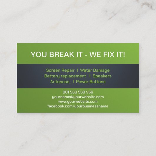 Smartphone Express Reparatie Visitekaartje (Achterkant)