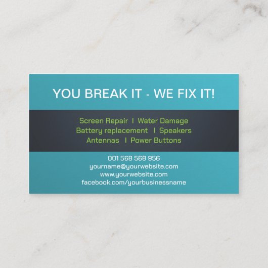 Smartphone Express Reparatie Visitekaartje (Achterkant)