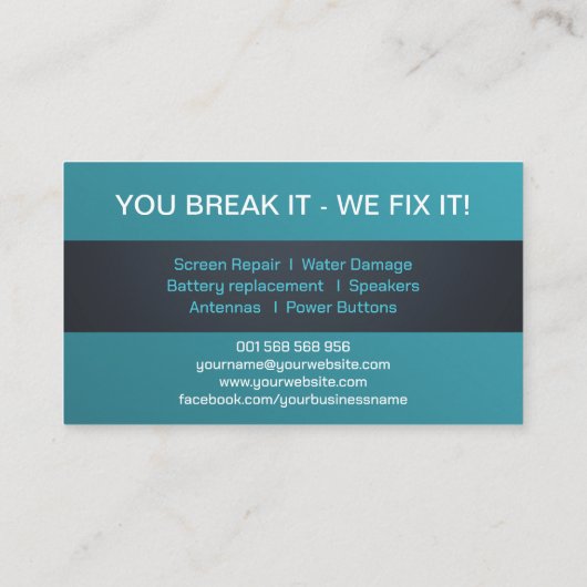 Smartphone Express Reparatie Visitekaartje (Achterkant)