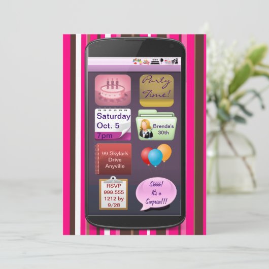 SmartPhone-feestdagen Kaart (Staand voorkant)