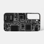 Smartphone Internal Schematic Blueprint Circuit Samsung Galaxy Hoesje (Achterkant horizontaal)