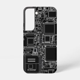 Smartphone Interne Schematische Blueprint Schakeli Samsung Galaxy Hoesje
