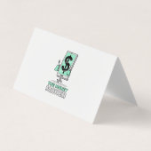 smartphone met dollarbiljet visitekaartje (Voorkant)