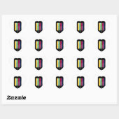 Smartphone met kleurrijk scherm hart sticker (Vel)