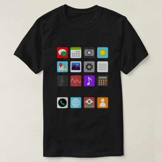 Smartphone Mobile App Cell Phone Costume Halloween T-shirt (Design voorkant)