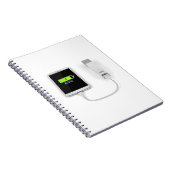Smartphone-oplading met energiebank notitieboek (Rechterzijde)