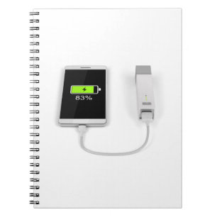 Smartphone-oplading met energiebank notitieboek