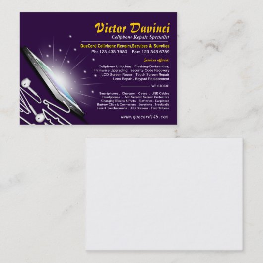 Smartphone Unlocking/Repair/Service-Visitekaartje Visitekaartje (Voorkant / Achterkant)