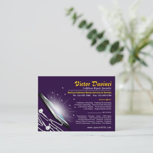 Smartphone Unlocking/Repair/Service-Visitekaartje Visitekaartje (Staand voorkant)