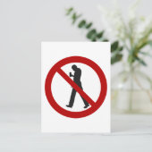 Smartphone Zombies verboden Briefkaart (Staand voorkant)