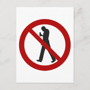 Smartphone Zombies verboden Briefkaart