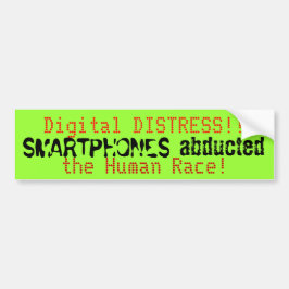 Smartphones Digital Humor Green Bumpersticker