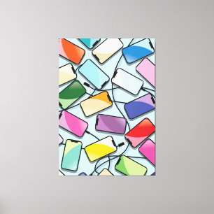 Smartphones met een inkeping canvas afdruk