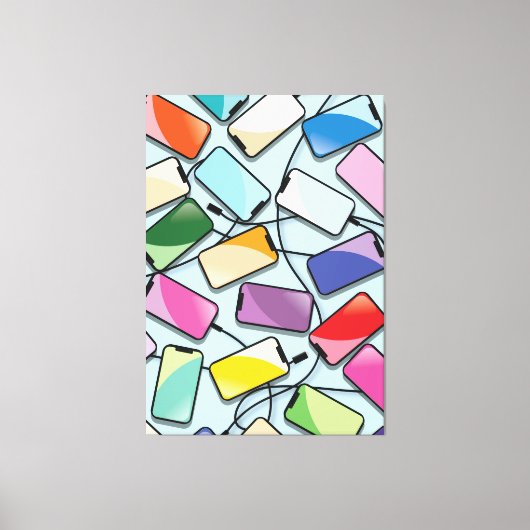 Smartphones met een inkeping canvas afdruk (Voorkant)