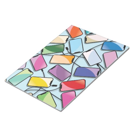 Smartphones met een inkeping notitieblok (Schuin)