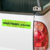 Smartphones ontvoerd de Bumpersticker van de Mense (Op Truck)
