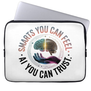 Smarts die je kunt voelen - AI Brain futuristisch  Laptop Sleeve