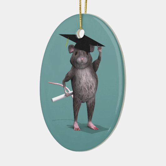 Smartste rat in de stad keramisch ornament (Links)
