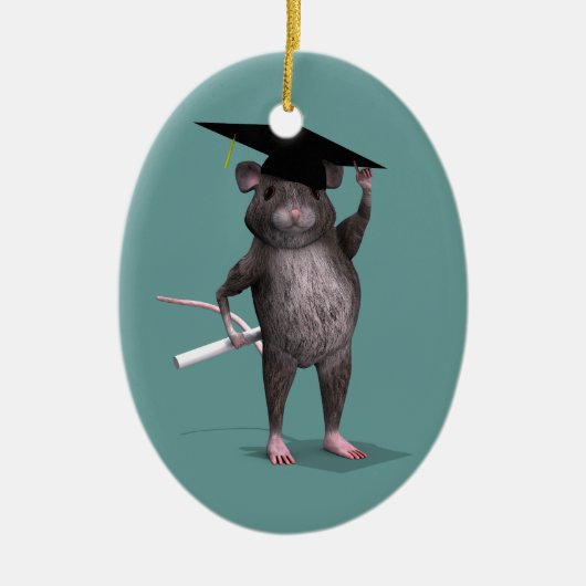 Smartste rat in de stad keramisch ornament (Voorkant)