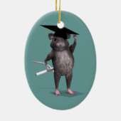Smartste rat in de stad keramisch ornament (Achterkant)