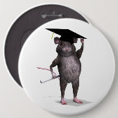 Smartste rat in de stad ronde button 6,0 cm (Voorkant /achterkant)