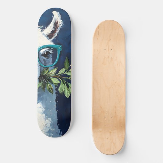 Smarty Llama Chic Persoonlijk Skateboard (Voorkant)