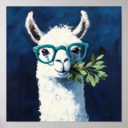 Smarty Llama Chic Poster (Voorkant)