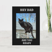 *SMARTY PANTS BLACK CAT VOOR DAD** BIRTHDAY KAART (Voorkant)