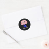 Smarty Pants Brain Ronde Sticker (Envelop)