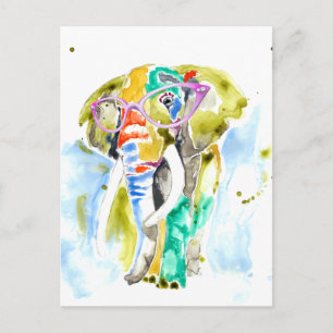 Smarty-Pants Elephant Briefkaart