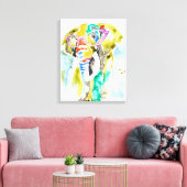 Smarty-Pants Elephant Canvas Afdruk (Insitu (Woonkamer))