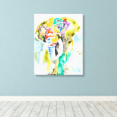 Smarty-Pants Elephant Canvas Afdruk (Insitu (Houten vloer))