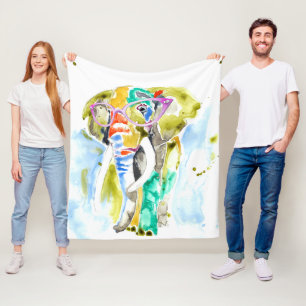 Smarty-Pants Elephant Fleece Deken