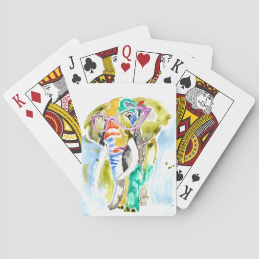 Smarty-Pants Elephant Pokerkaarten (Achterkant)
