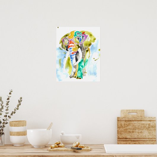 Smarty-Pants Elephant Poster (Keuken)