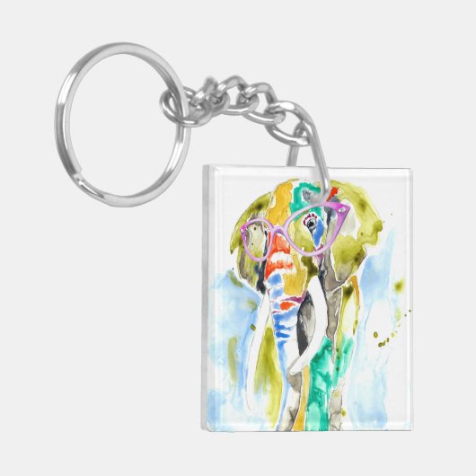 Smarty-Pants Elephant Sleutelhanger (Voorkant Links)