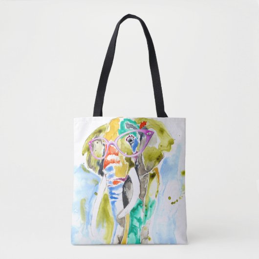 Smarty-Pants Elephant Tote Bag (Voorkant)