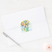 Smarty-Pants Elephant Vierkante Sticker (Envelop)