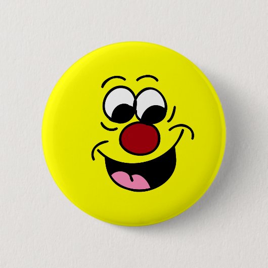 Smarty Pants Face Grumpey Ronde Button 5,7 Cm (Voorkant)