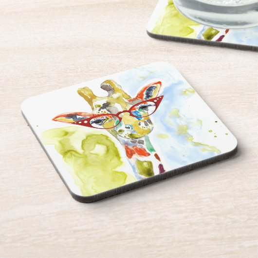 Smarty-Pants Giraffe Bier Onderzetter (Linkerzijde)