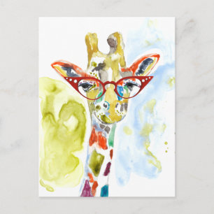 Smarty-Pants Giraffe Briefkaart