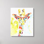 Smarty-Pants Giraffe Canvas Afdruk (Voorkant)