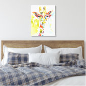 Smarty-Pants Giraffe Canvas Afdruk (Insitu (Slaapkamer))