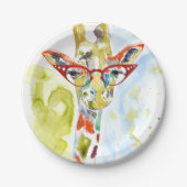Smarty-Pants Giraffe Papieren Bordje (Voorkant)