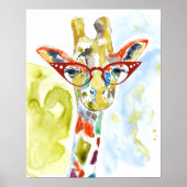 Smarty-Pants Giraffe Poster (Voorkant)