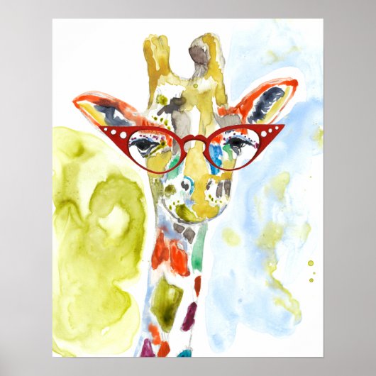 Smarty-Pants Giraffe Poster (Voorkant)