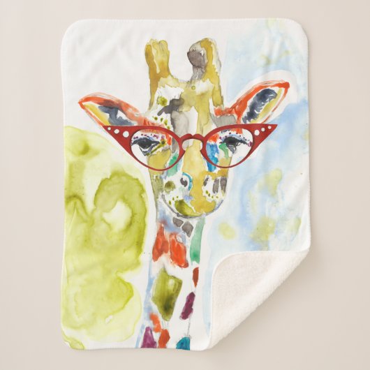 Smarty-Pants Giraffe Sherpa Deken (Voorkant)