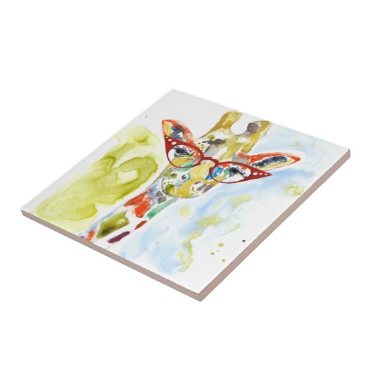 Smarty-Pants Giraffe Tegeltje (Zijkant)